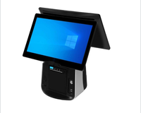 Machines de caisse enregistreuse tout-en-un, système POS à écran tactile de 15,6 pouces avec imprimante 80 mm pour la vente au détail et la restauration