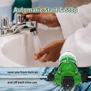 Bomba de Agua Dulce para RV/Caravana/Carro de Campamento, 12V, Autocebante, de Diafragma, 3.5 GPM, con Filtro Colador y Adaptadores, Bombas Autocebantes para Agua Limpia - Product Image 4