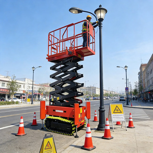 Plataforma Elevadora de Tijera Autopropulsada de 6m, 10m, 12m, Plataforma de Trabajo Aérea con Ruedas, Plataforma Elevadora Móvil para Exteriores - Product Image 5