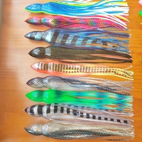 Jupes de pêche à la traîne pour calmars et pieuvre, leurres de remplacement pour la pêche en eau salée, différentes tailles de 2,5 à 16 pouces, leurres pour marlin et thon