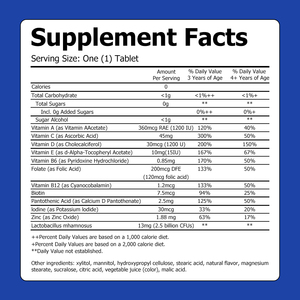 Factory Customization Kids Probiotic Chewable Tablets Probiotic <b>Supplement</b> for Digestive Health with Multivitamin Boost Immunity - Product Image 2