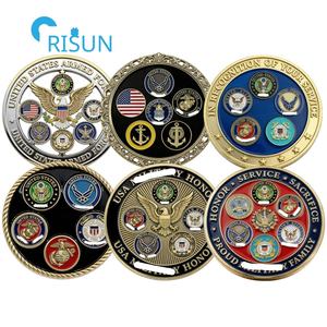 Pièces de monnaie commémoratives personnalisées pour les vétérans des Forces Armées des États-Unis, département de la Défense, souvenirs familiaux, pièces de monnaie de défi personnalisées, États-Unis - Product Image 1