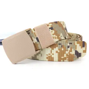 Ceinture en tissu nylon pour hommes pas cher Ceinture tactique extérieure à boucle en plastique Ceinture de sport pour la chasse et la randonnée