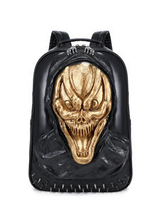 กระเป๋าเป้สะพายหลังลายกะโหลก3D ลมคล้ายกับการปิดด้วยซิปโพลีเอสเตอร์สไตล์วีนอม - Product Image 3