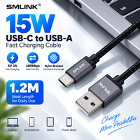 Câble USB C de 1,2 m 2.0 5V 3A 15W à charge rapide avec revêtement en nylon, embout métallique et gaine or rose pour iPhone/ordinateur et batterie externe