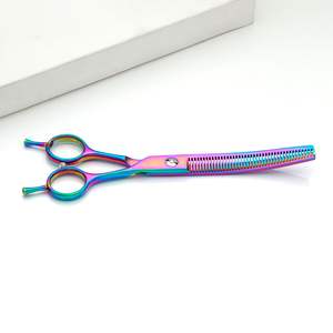 Outils de toilettage pour animaux de compagnie en acier inoxydable Ciseaux à poils incurvés pour le toilettage des chiens - Product Image 2