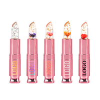 Température nutritive longue durée personnalisée changement de couleur baume à lèvres hydratant pour les lèvres gelée de fleurs rouge à lèvres transparent soin des lèvres