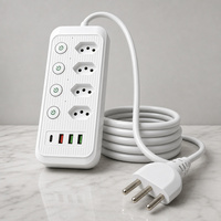 Prise électrique personnalisée par le fabricant, style brésilien, avec port de charge USB Type C pour une utilisation à la maison et au bureau
