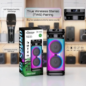 Nuevo y Potente Altavoz Portátil para Exteriores de 50-100W, Altavoz para <span class=keywords><strong>Karaoke</strong></span> y Baile, Multifuncional con Doble Woofer de 10 Pulgadas BK1829 - Product Image 2