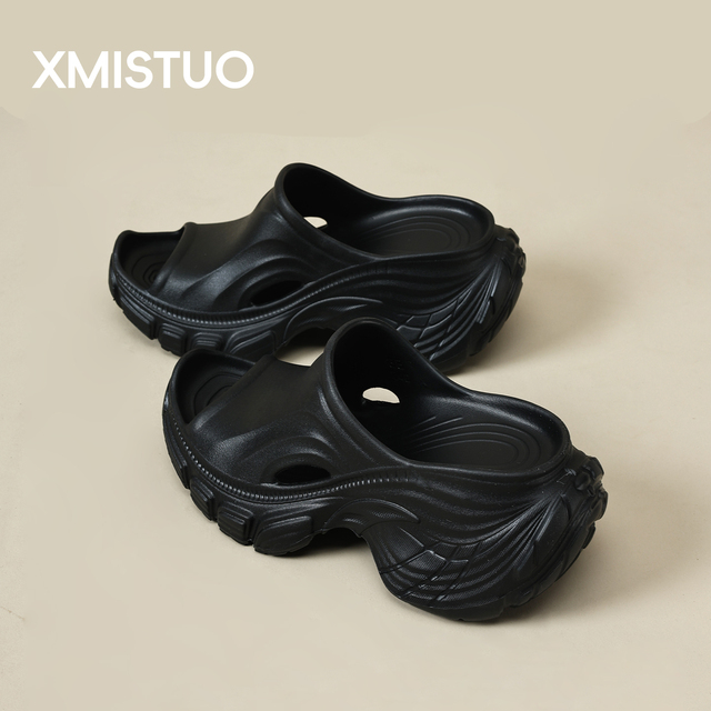 Chunky Platform Slide for Lightweight EVA Non-Slip Fashion Trend Summer Casual Outdoor Walking Sandals