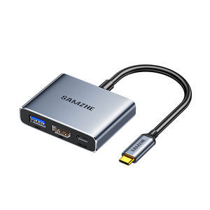 SAMZHE Station d'extension 3-en-1 Type-C vers HDMI Convertisseur 4K HD Adaptateur PD100W USB 3.0 pour Ordinateur Portable iPad Projecteur - Product Image 1