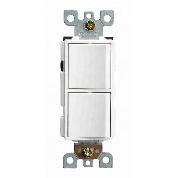 American Standard Double Rocker Light Switch Wall ONOff Plug with Socket 125V Rated Voltage 15A Rated Current