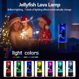Fabrieksprijs Nieuwe Producten Kleurveranderende Kleine Kwallen Tafellamp Bewegende Vis Nachtlampje Voor Kinderen Abs Materiaal Aquariumlamp - Product Image 4