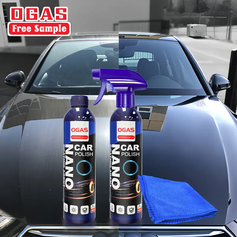 200ML OGAS h9 Brilho Rápido Revestimento Cerâmico Super hidrofóbico Híbrido Líquido vidro Soluções Cerâmica Polonês Car Wax Polish Spray