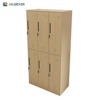 Dressing Armoire de gym en métal pour le personnel Organisateur de casiers scolaires Casier tout en acier à grain de bois