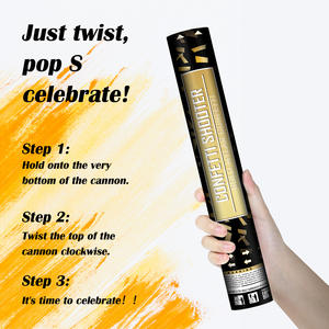 OEM Service Hochwertige Weihnachts fabrik Feuerfester Metallic Handheld Konfetti Cannon Party Popper - Product Image 6