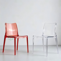 Chaises Chiavari en plastique transparent, mobilier moderne pour hôtels et restaurants, pour mariages, dîners et événements