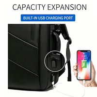 Sac à dos d'affaires multifonctionnel moderne extensible avec compartiment sec/humide, sangles de bagage, compatible unisexe, sac de voyage avec port USB