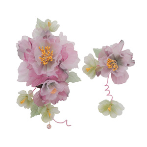 Pinza para el pelo de peonía morada-rosa antigua hecha a mano con diseño original Primavera 2026, accesorio para el cabello perforado, tocado Hanfu - Product Image 5