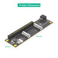 Carte adaptateur TISHRIC 2026 PCIe 5.0 X16 vers double MCIO, carte de répartition PCI-Express X16 vers MCIO SFF-1016 pour carte graphique d'ordinateur portable PC