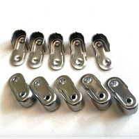 Raccords de quincaillerie de meubles, Rail de fer, Support de tige de placard ovale, Support d'extrémité de Tube d'armoire en acier pour Support de Tube ovale de Tube de 16mm
