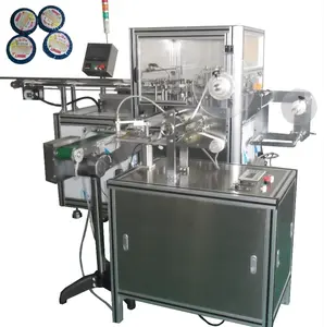 Camphor PDCB pleat wrapping and labeling machine toilet block hotel soap wrapping machine