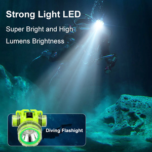 ไฟหน้าเรือดำน้ำ500mAh IP68กันน้ำแบบชาร์จไฟได้ไฟฉายดำน้ำ50เมตรใต้น้ำลึกตกปลาใต้ทะเลลึก - Product Image 5