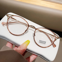 2025 nouveau concepteur personnalisé Anti lumière bleue montures de lunettes femmes Tr90 classique rétro cadre rond montures de lunettes