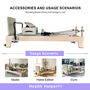 Appareil <span class=keywords><strong>de</strong></span> Pilates Reformer en bois pour studios professionnels, centres <span class=keywords><strong>de</strong></span> fitness commerciaux, renforcement musculaire, flexibilité, mobilité - Product Image 2