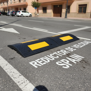 Rallentatore di velocità in gomma riciclata resistente 40x50x5 cm Reductor De Velocidad Rosso Spagna - Product Image 3