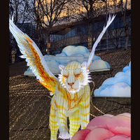 Nouvel An chinois, Thanksgiving, Saint-Valentin, spectacle de lanternes, grande sculpture animale 3D, lumières LED étanches, utilisation en extérieur