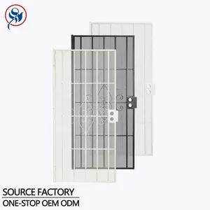 Iron Front Doors Wrought Entry Double Door Single Exterior And Glass For Main Rod Security Entrance House Black Cast Steel Door