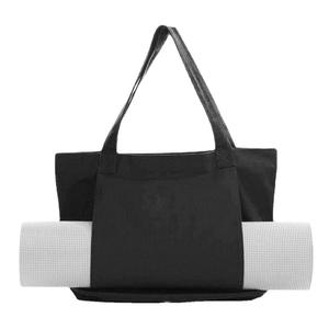 Sac de transport pour tapis de yoga en toile de coton écologique avec impression de logo personnalisé, fermeture éclair, poignées et fonction de sac de courses - Product Image 2