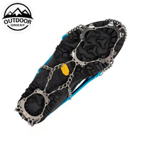 Chaussettes antidérapantes à 10 13 dents en acier inoxydable, ornes de glace, pointes de neige, antidérapantes, pour escalade, pour protection sûre