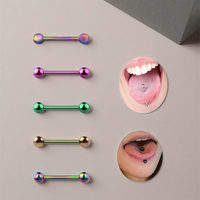Anneaux de langue en acier inoxydable Xinfocus Piercing de mamelon à filetage interne Anneau de mamelon plaqué PVD Bijoux de corps pour femmes hommes
