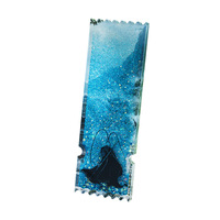 Supports de briques en acrylique liquide effet sable, motif billets de cinéma, simples et mignons, thème étoiles et anime, articles de collection DIY, ornements, figurines sur mesure, faits à la main
