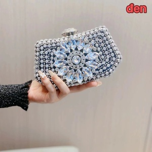 Bolsos <span class=keywords><strong>de</strong></span> mano tipo clutch con perlas 2026 para mujer, con pedrería y cuentas hechas a mano, bolso <span class=keywords><strong>de</strong></span> noche con cadena desmontable, asa <span class=keywords><strong>de</strong></span> cristal, bolsos <span class=keywords><strong>de</strong></span> mano formales tipo clutch - Product Image 5