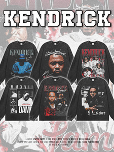 Felpa girocollo da uomo Kendrick Lamar DAMN con grafica fronte-retro in seta/cotone, 280g, pesante, collo piccolo, oversize, vintage - Product Image 4