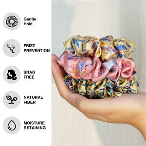 カスタムロゴシルクScrunchie 3.5cmプリントスリップスキニーファッション高級無地16MM 100% 桑シルク - Product Image 6