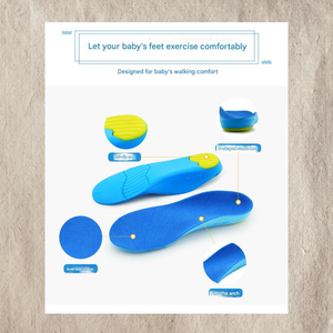 Almohadilla completa para pies para niños, protectores de talón de tela antideslizante, plantilla ortopédica para arco de Pu, plantilla para zapatos de pie para fascitis Plantar - Product Image 5