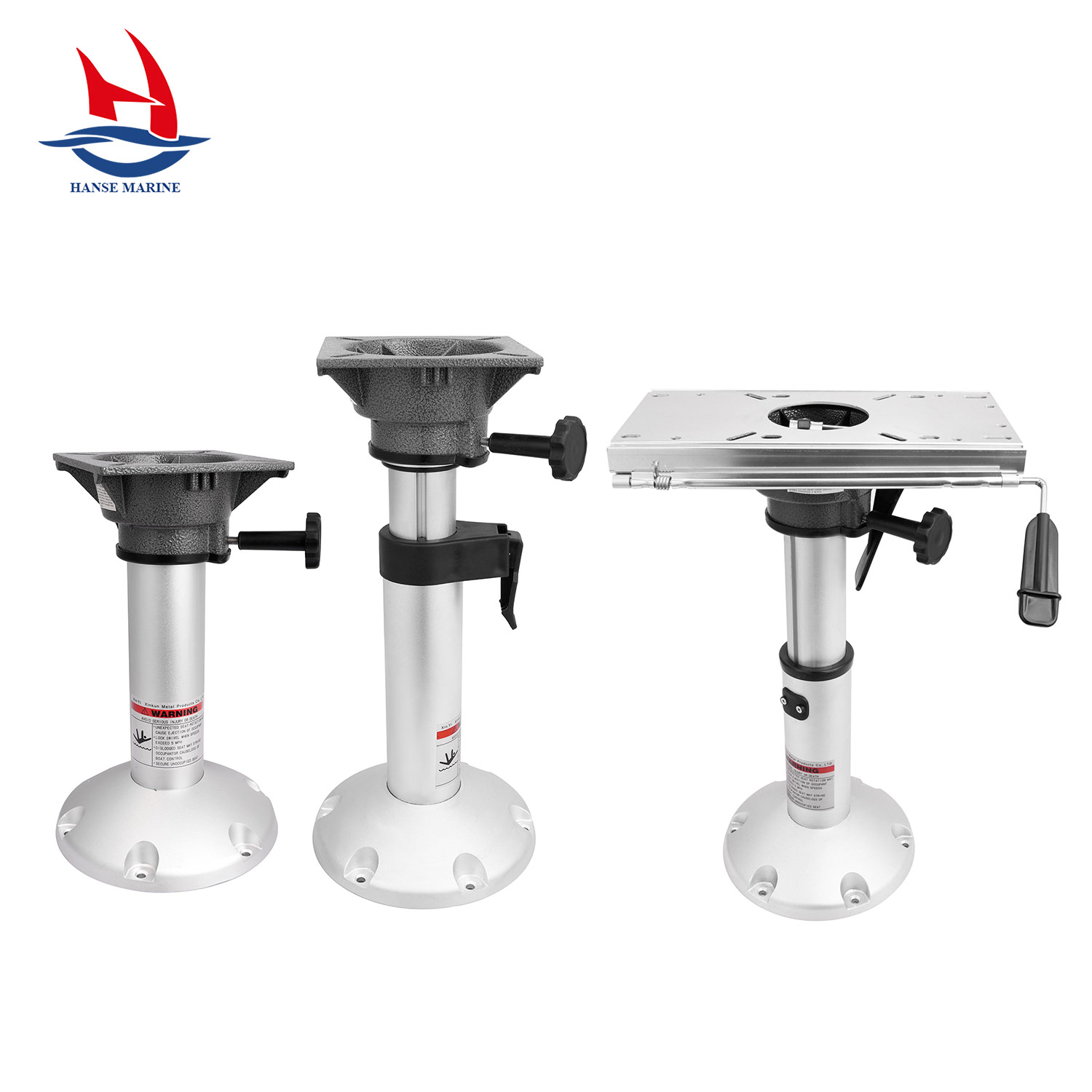 HANSE-Pedestal ajustable de aluminio fijo/Manual/neumático para asiento de barco, venta al por mayor