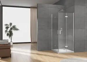 Exceed 2024 Hot Selling High Quality Portable Bathroom Folding Glass Shower Door Shower Enclosure