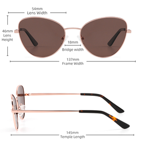 Venta al por mayor de fábrica, <span class=keywords><strong>lentes</strong></span> de té Cat Eye, gafas de sol personalizadas de lujo de Metal <span class=keywords><strong>para</strong></span> hombres, <span class=keywords><strong>monturas</strong></span> de gafas de sol <span class=keywords><strong>para</strong></span> conducir, stock listo - Product Image 5