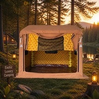 Tente gonflable familiale pour le camping, grande capacité, tissu Oxford, installation automatique, portable