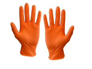 Disposable Orange Disposable Diamond Powder Free Nitrile Gloves Oil Resistant Heavy Duty Diamond Nitrile Gloves - Product Image 5