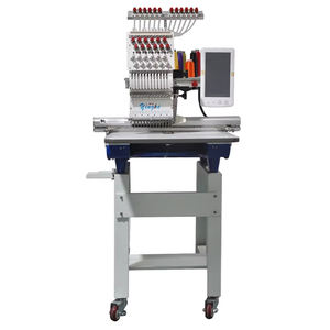 Máquina de bordado plano Digital de un solo cabezal, operación Manual, 9-15 agujas, Motor de núcleo de 1200 Rpm, multifuncional para camisetas, sombreros - Product Image 1