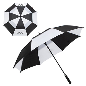 High Quality Windproof 30 Inch Double Layer Umbrella with logo Print Promotional Branded Custom Golf Umbrella