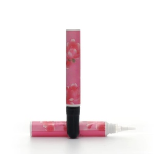 Nouveauté : Tube cosmétique rose en plastique souple de 10 ml (D16 mm) avec bouchon à brosse pour essence de soin des ongles - Product Image 1