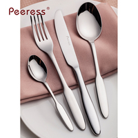 Vente en gros et distribution d'ensembles de couverts de luxe en acier inoxydable de style européen haut de gamme pour mariages et restaurants, y compris cuillères, fourchettes et couteaux personnalisés.