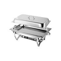 Matériel hôtelier commercial, réchaud de buffet en acier inoxydable alimenté au carburant, chauffe-plats, capacité 9L, ensemble de buffet pour restaurant